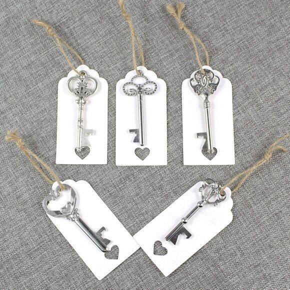50 Pcs Vintage Key Bottle Opener Wedding House Warming Party Favors Gift Set - Picture 2 of 9